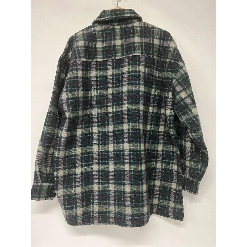 Vintage Weekend Provisions Jacket Wool Blend Zip Up Shacket Large